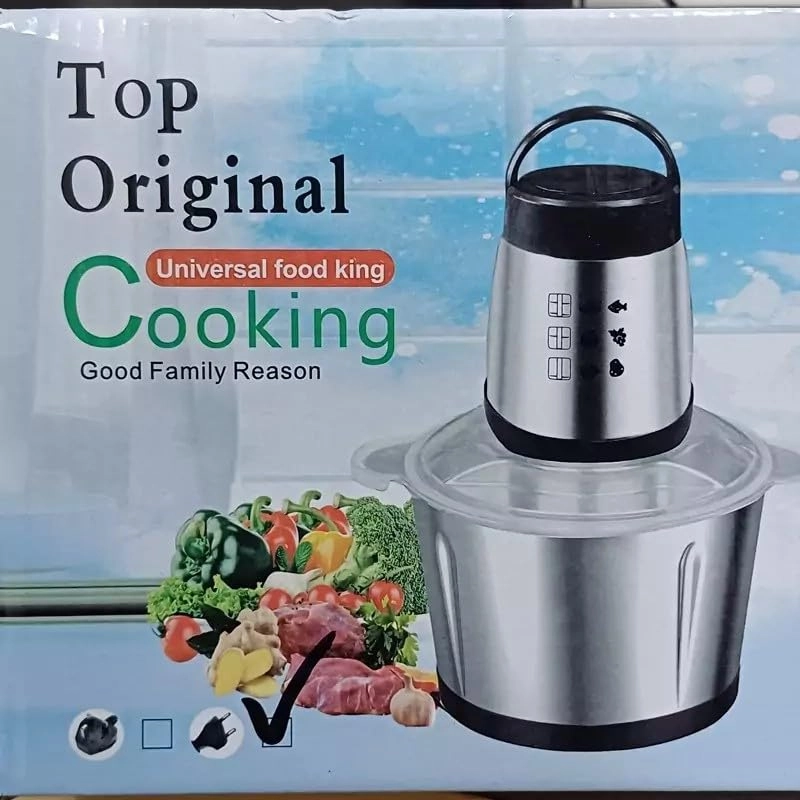 Electric Food Chopper - 2-Speed 350 watts Stainless Steel Bowl