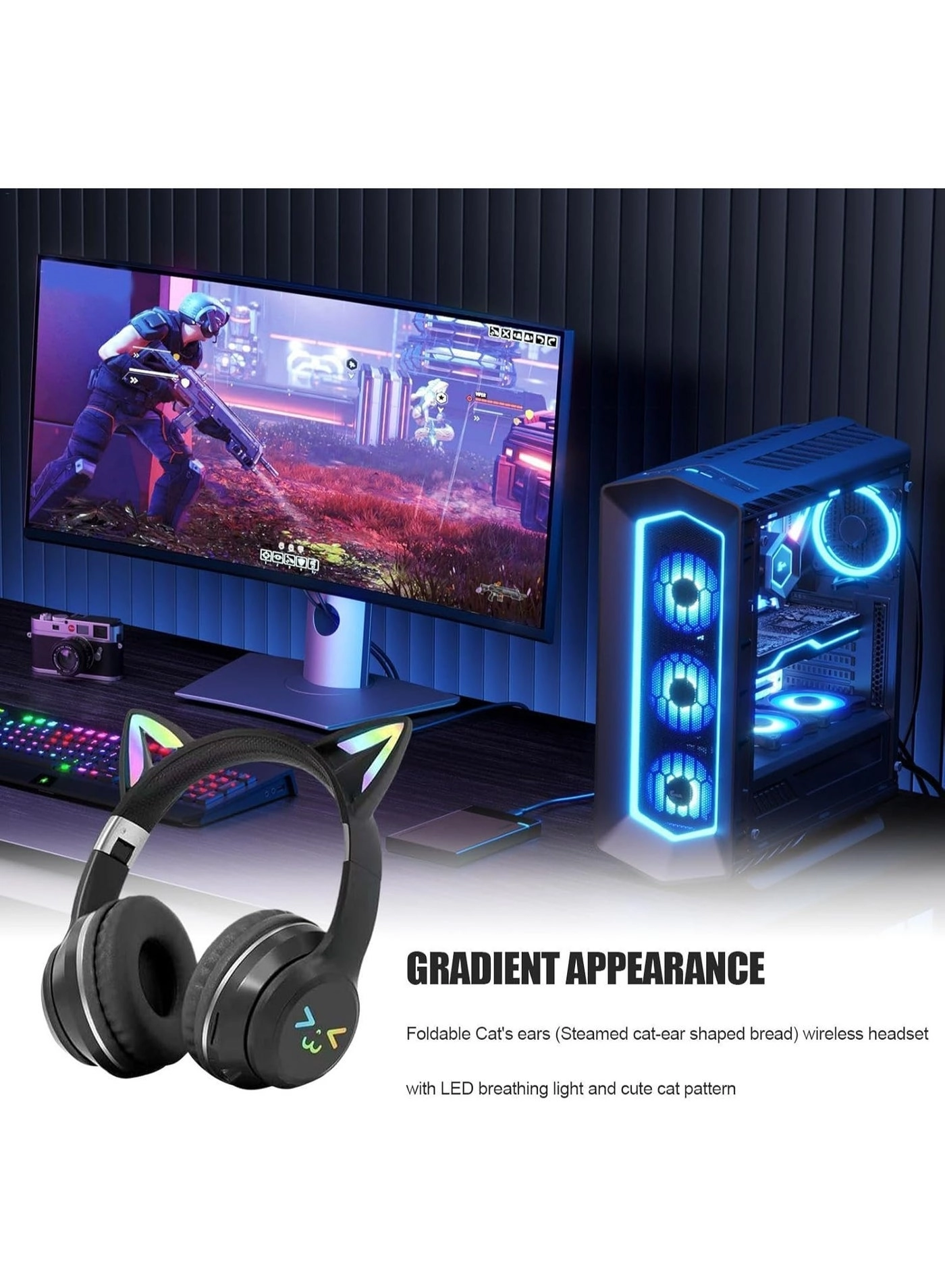 Cat Ear Bluetooth Wireless Headphones
