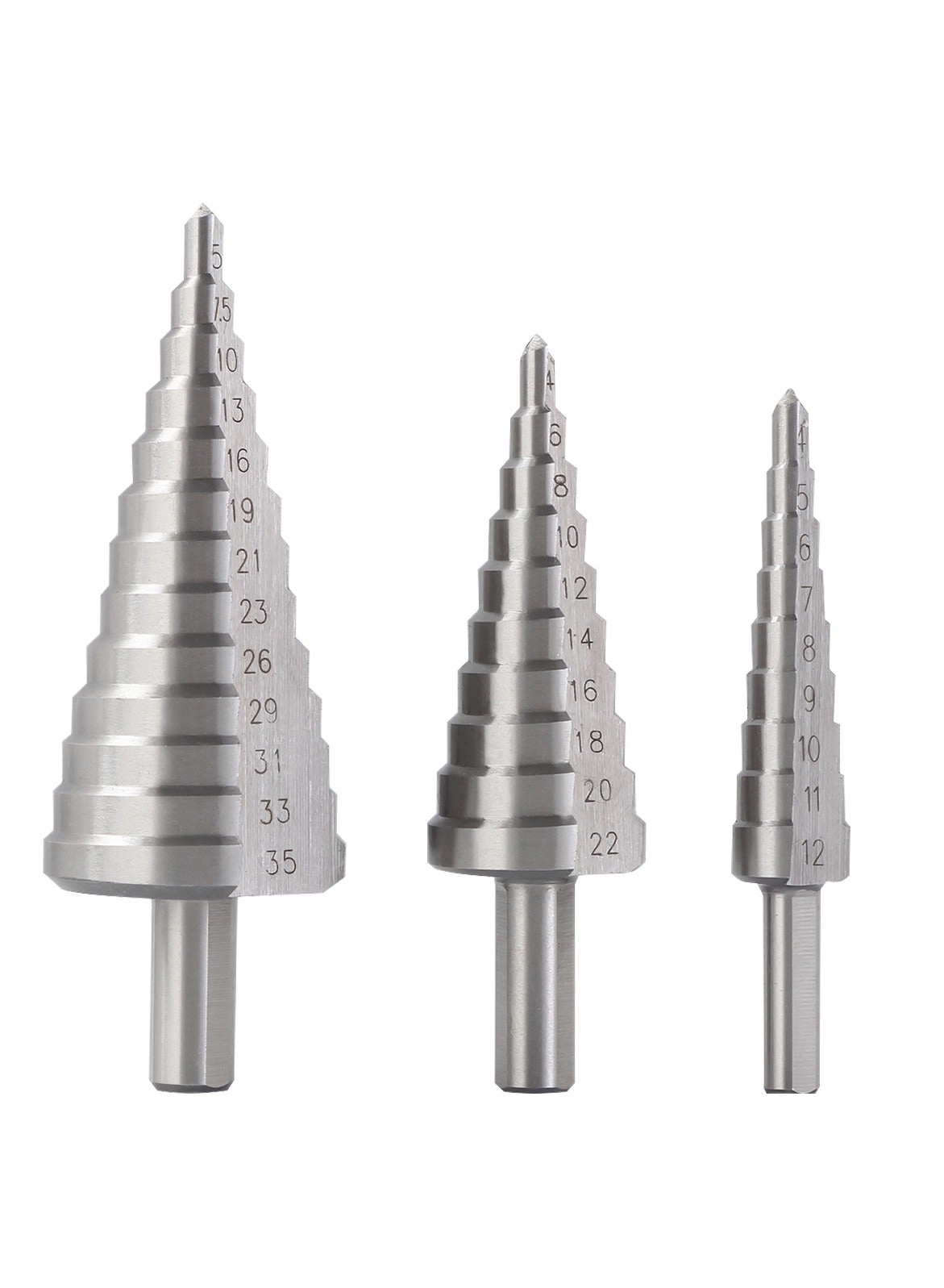 HSS STEP DRILL BITS - High-Speed Steel 3-Pc