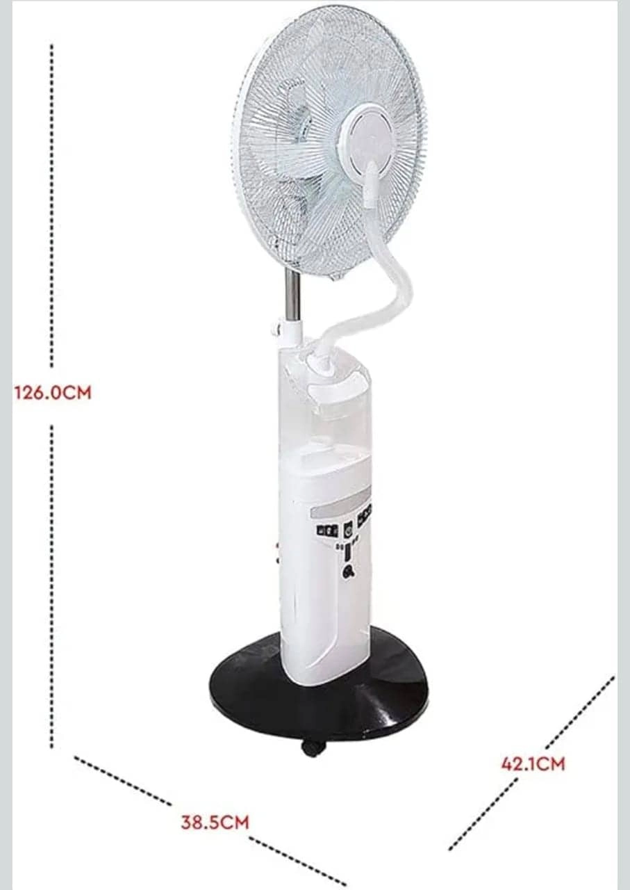 Rechargeable Stand Fan - 16" Blade 60H Battery Mist