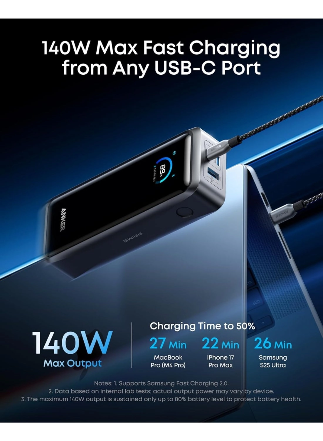 Prime Power Bank - 26,250mAh 300W + Nano 100W