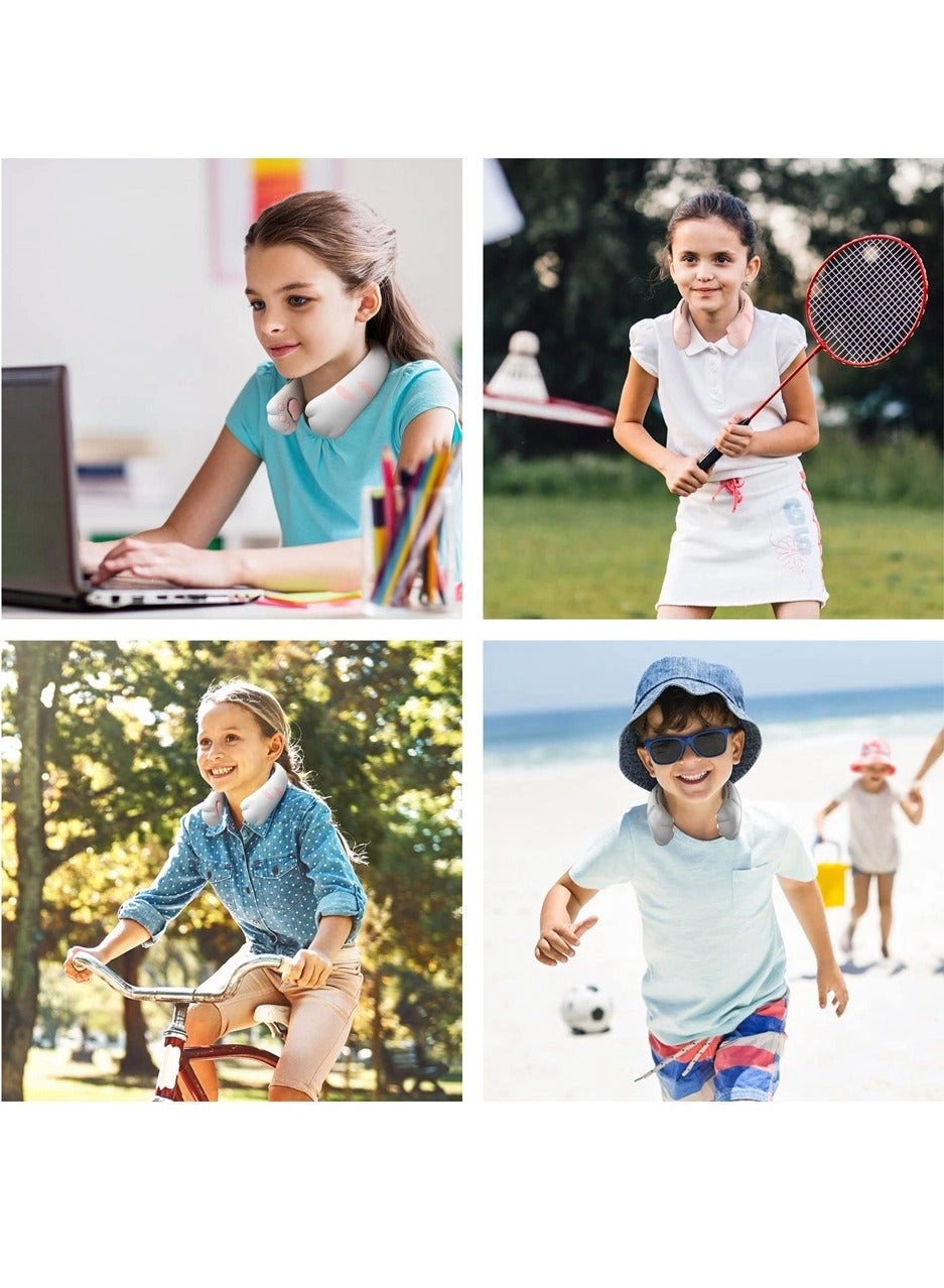 Portable Neck Fan - 2400mAh USB-C Rechargeable 3 Speeds