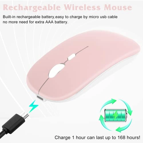 2.4GHz Rechargeable Wireless LED Mouse - Bluetooth