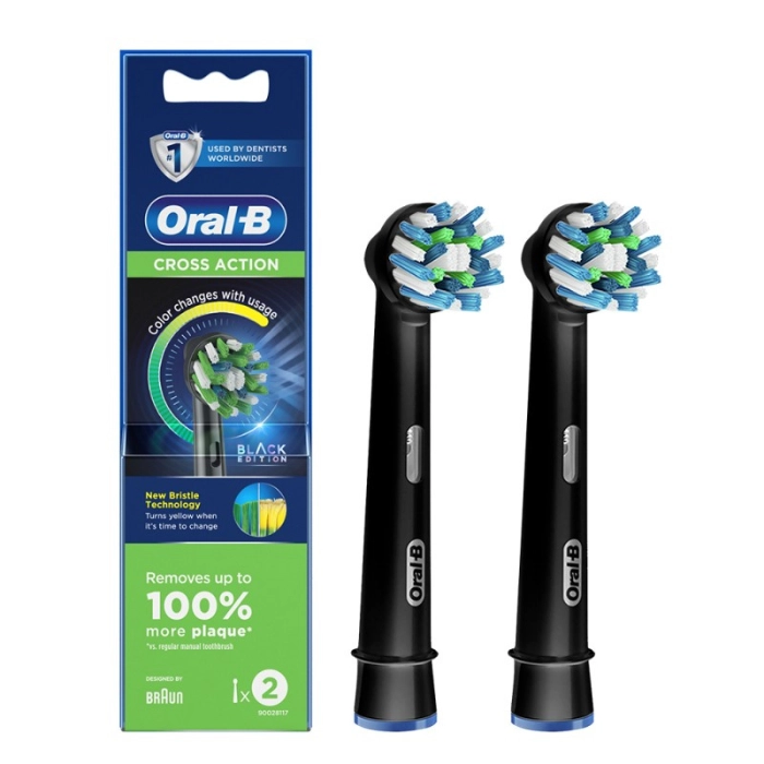 Braun Cross Action Replacement Brush Heads - 2 x Brush Heads CrissCross bristles