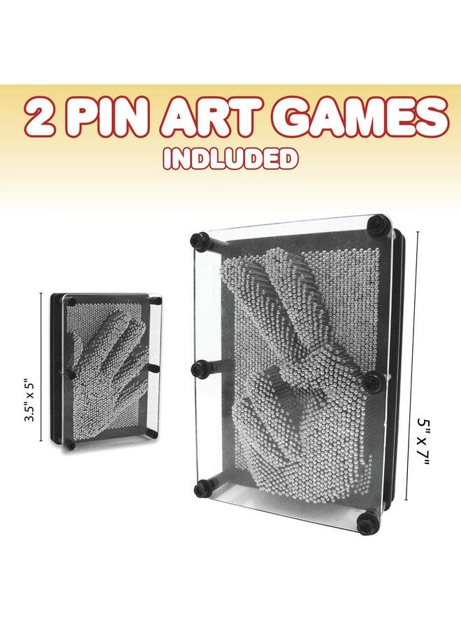 Classic Pin Art Game Set - Large 5 X 7 Inch Small 3.5 X 5 Inch Bundle