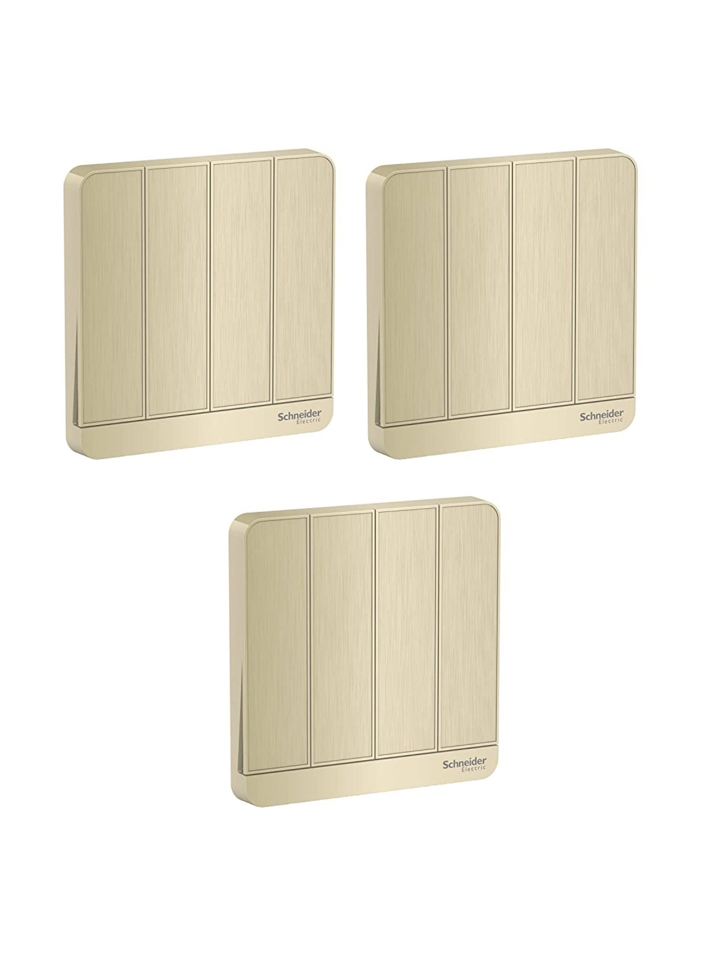 Schneider Electric AvatarOn 16AX 4-Gang 2-Way Switch - 3 pcs