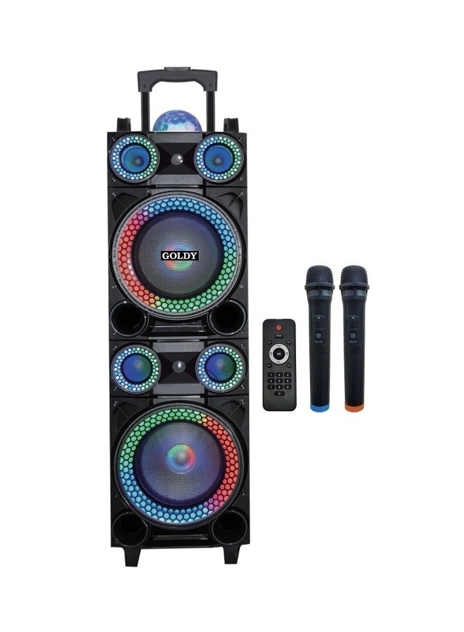 Goldy Rechargeable Double Trolly Speaker