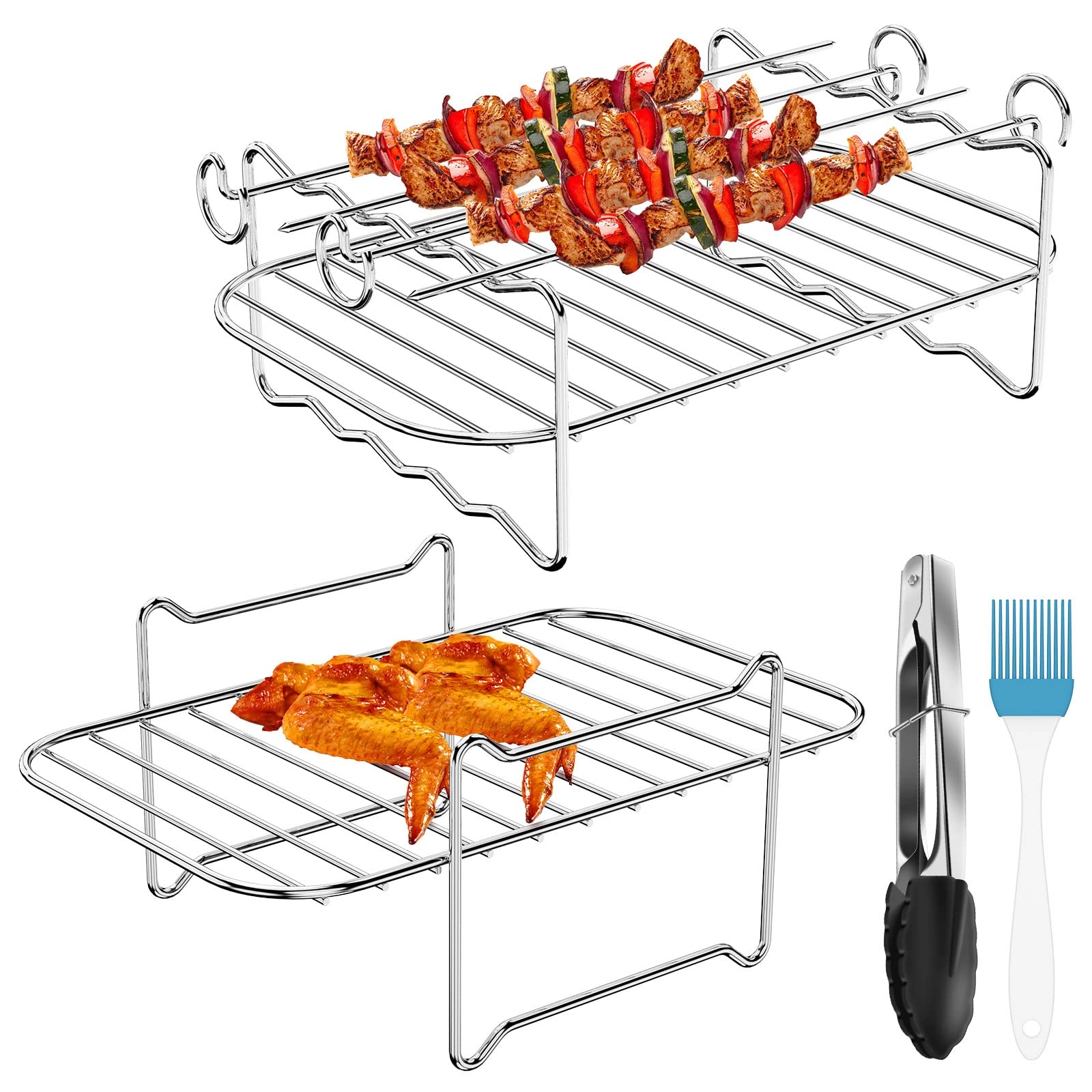 TYXZ Air Fryer Racks - Stainless Steel, Plastic, Silicone 4 Pcs