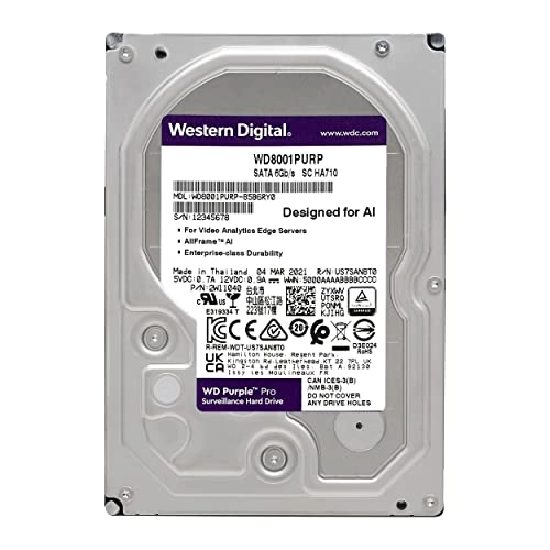 Purple Pro 3.5" 256MB SATA 6Gb/s (WD8002PURP-SPC9JY0) - 8TB
