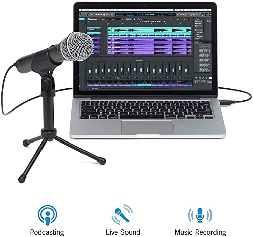 Q2U USB+XLR Microphone + ASVS4B + USB 2.0 A Male to A Female Extension Cable + Cleaning Cloth