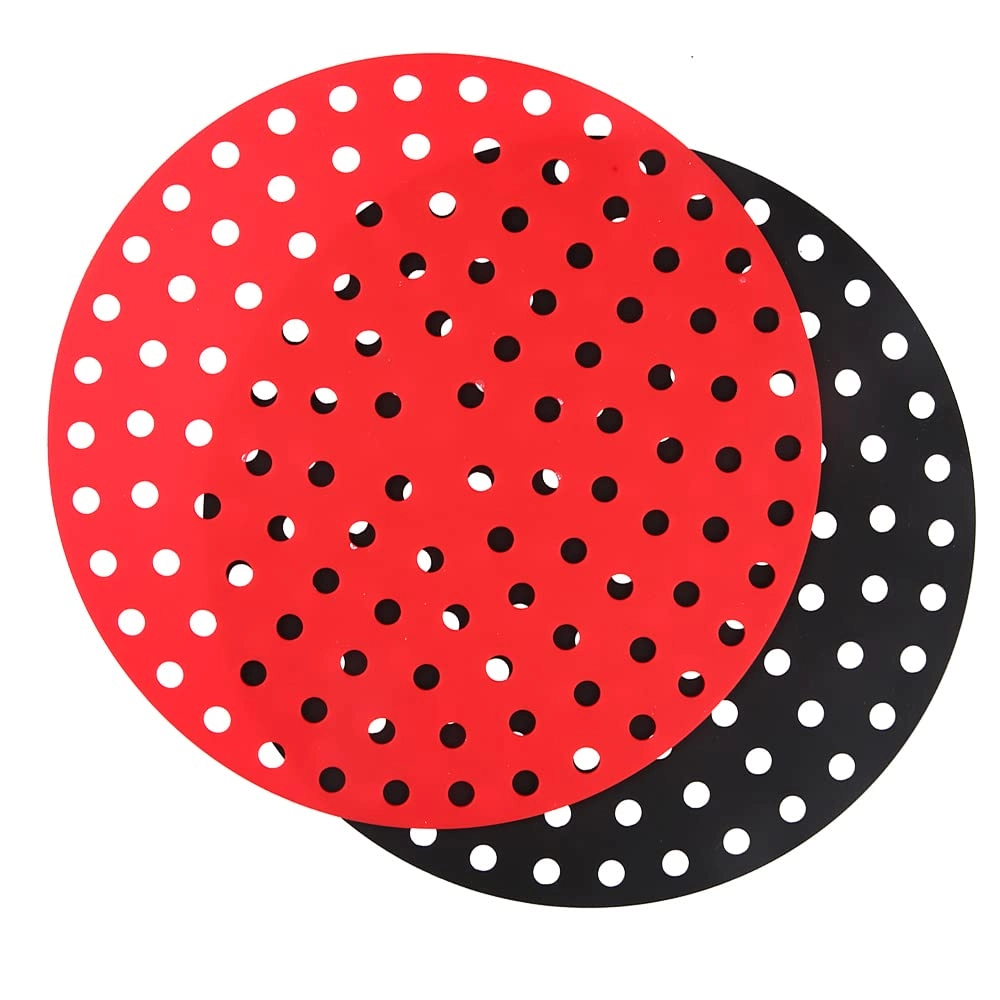 VOANZO Round Silicone Air Fryer Pads - 2 Pcs
