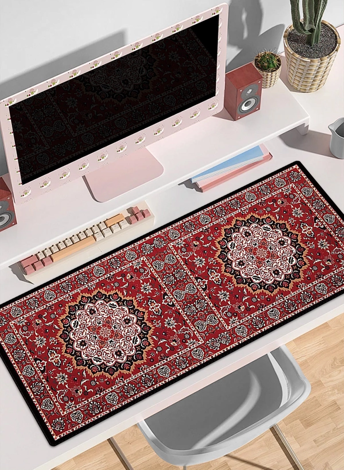 Pattern Extended Rubber Gaming Mouse Pad - 80x30 cm