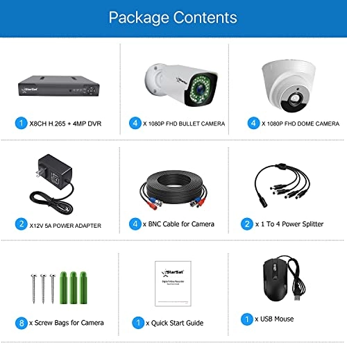 8ch AHD Kit - 4 TB 8 channels