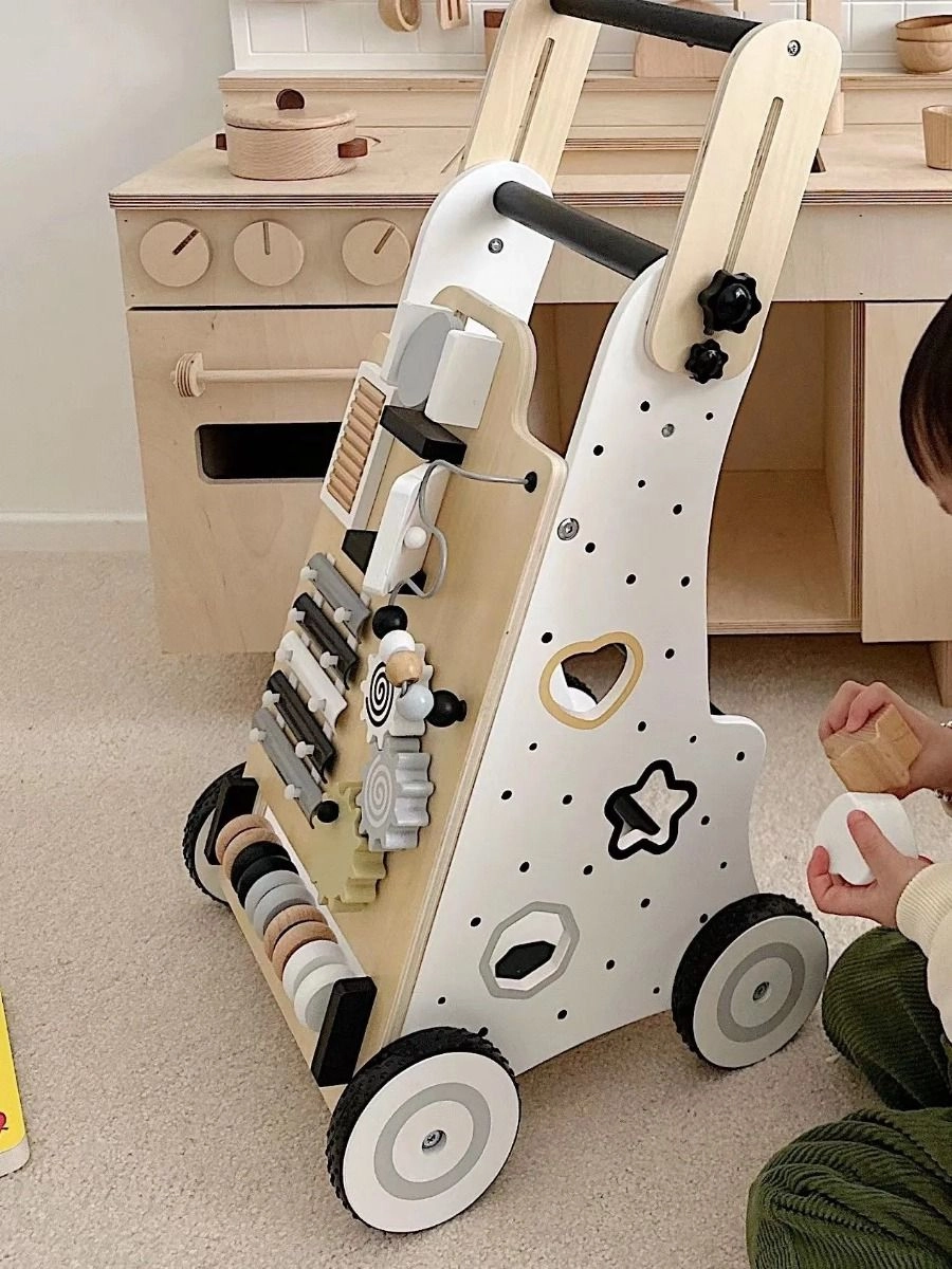 Enzo Wooden Baby Walker - 5-in-1 Activity Center