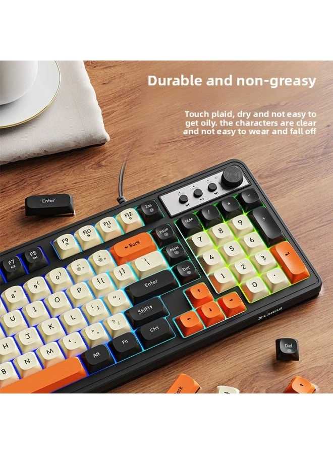 Mechanical Feel Keyboard And Mouse - Wired