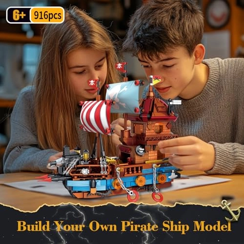 Pirate Ship - Building Set Lighting Compatible with Lego