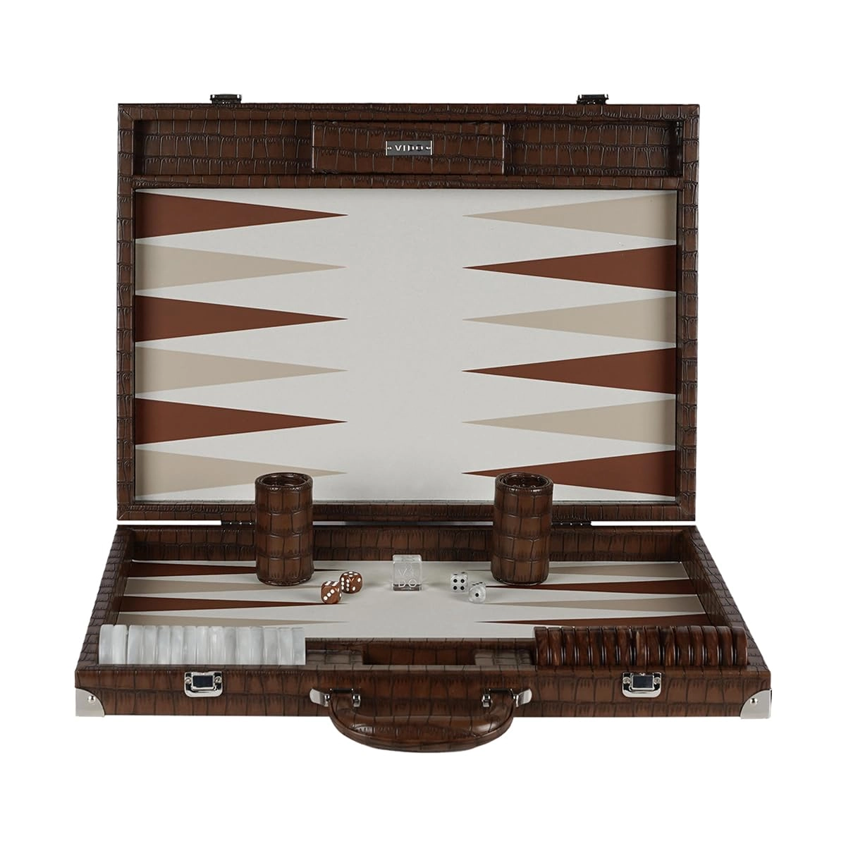 Backgammon Set - 20 inch 44mm Vegan Leather