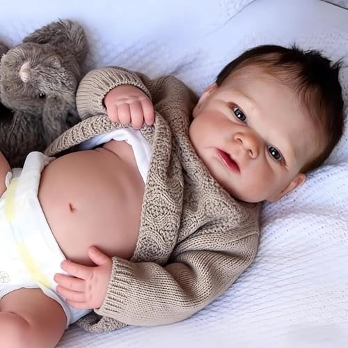 Elijah Reborn Baby Doll - 17 inch Silicone Blue Eyes Ages 3+