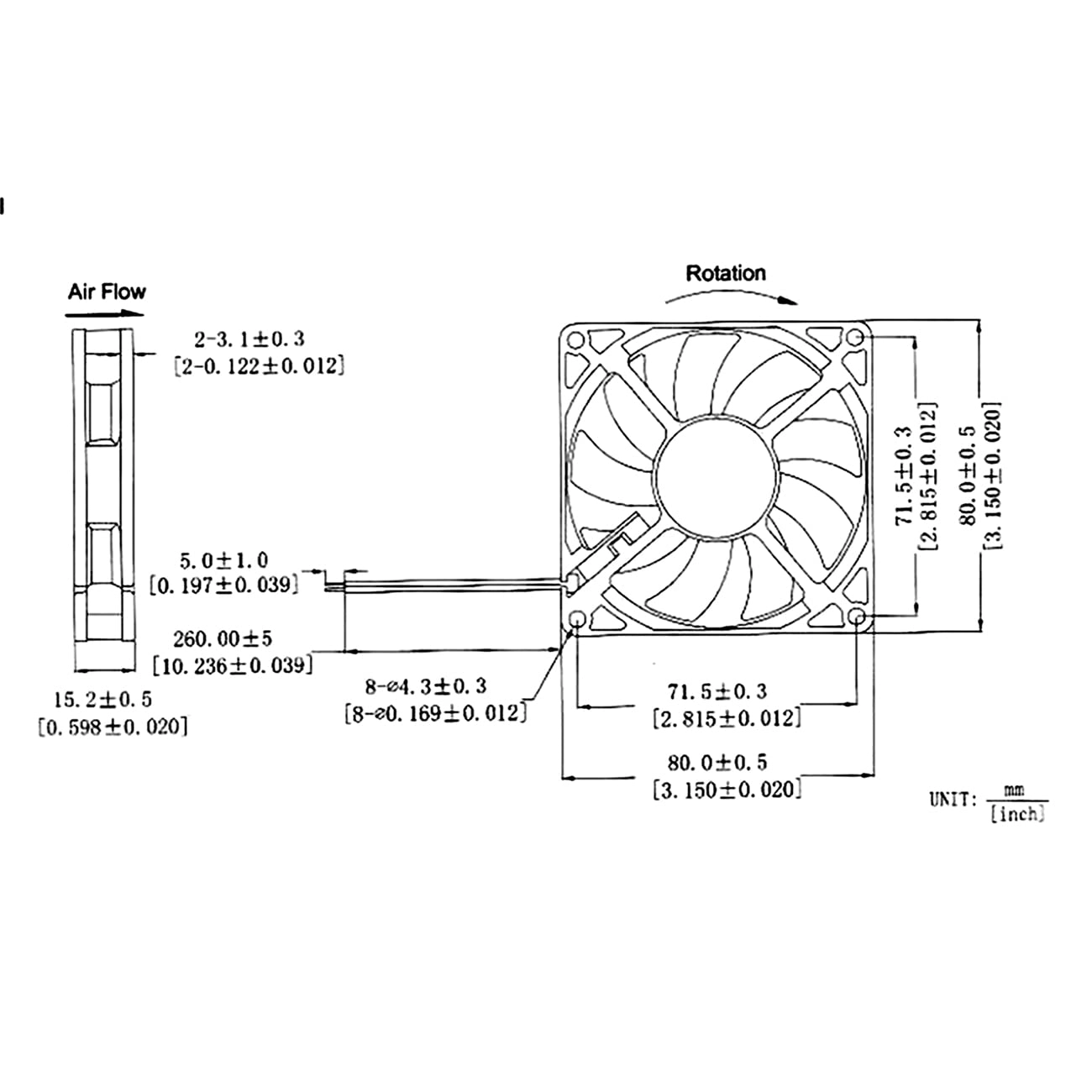 Cooling Fan - 2 Pack 80mm