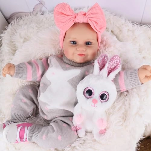 Reborn Baby Doll - 20Inch Full Body Silicone Vinyl Eyes Open Ages 3+
