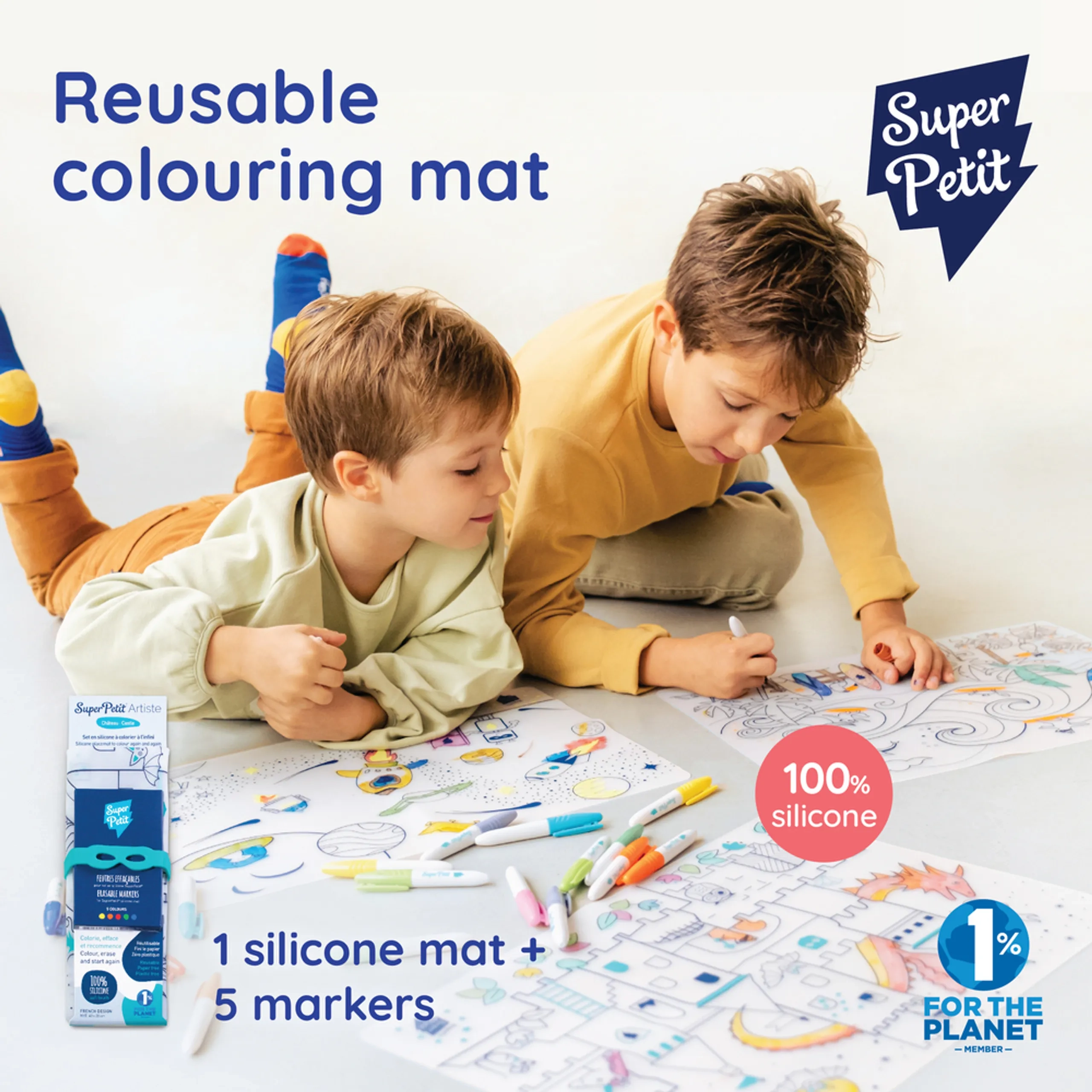 Into Space Colouring Playmat - 3+ years 7 pcs