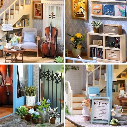 Miniature Wooden Dollhouse Furniture Kit - Creative Room 1:24