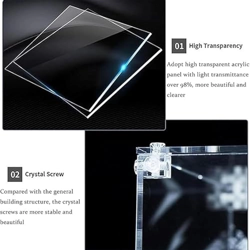 Acrylic Clear Display Box - 26 x 26 x 30 cm Background Painting 3mm