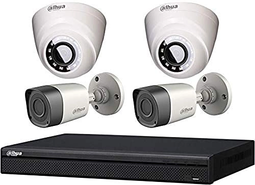 Camera + DVR + Hard Disk + Wire - 2 Bullet Cameras 2 Dome Cameras 4CH 2MP