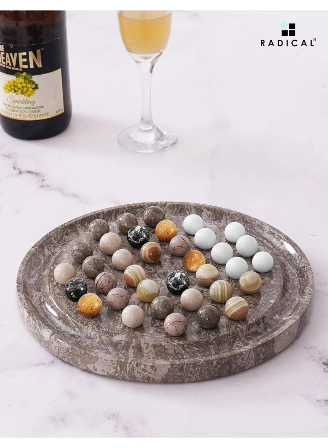 Peg Solitaire - 42 Piece Marble Oceanic