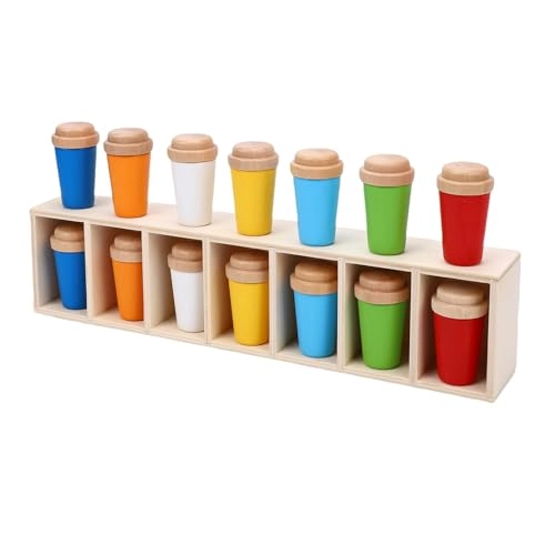 Bottle Color Match Game - Wooden 14 Bottles