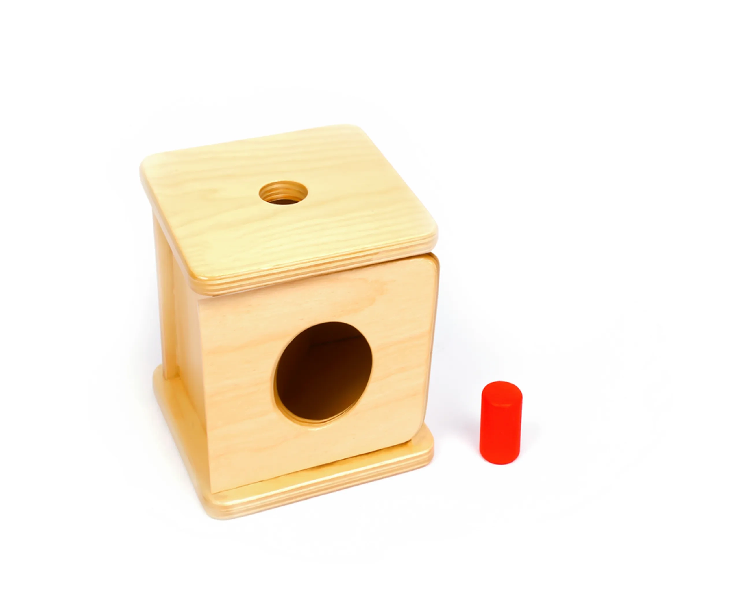 Edu Fun Wooden Box & Small Cylinder - Suitable for 2 years & above 2 Pcs