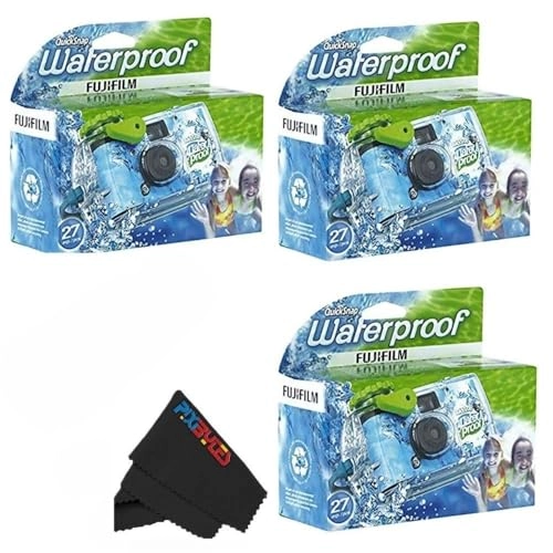 QuickSnap Waterproof - 35mm 27 Exposure + USB Flash Drive - 32 GB + Microfiber Cleaning Cloth