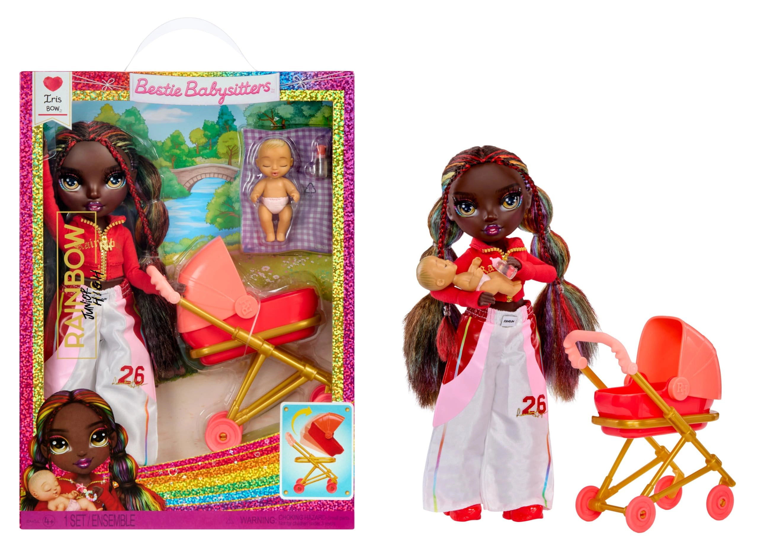 Rainbow High Iris Bow Fashion Doll - 9” Multicolor
