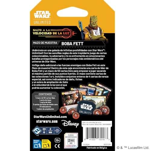 Star Wars Unlimited: Jump in Light Speed Mazo Bobba Fett - 50-card deck (Spanish)