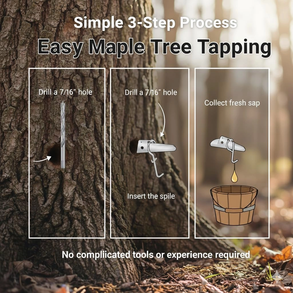 Maple Syrup Spiles - Stainless Steel 2 piece(s) + Maple Tree Tapping Drill Bit