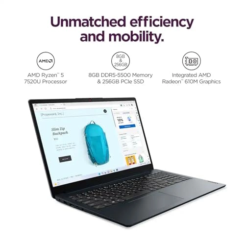IdeaPad 1 - 15.6'' Ryzen 5 7520U 8GB DDR5 256GB SSD