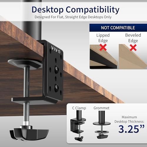 Single Monitor Desk Mount - Single-arm 13 to 32 inch 75x75mm 100x100mm