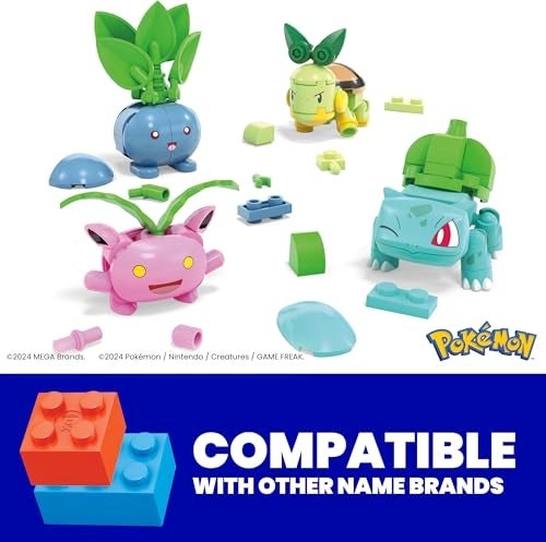 Pokémon Grass-Type Trainer Team - 4 Poseable Character 2 Inches Tall