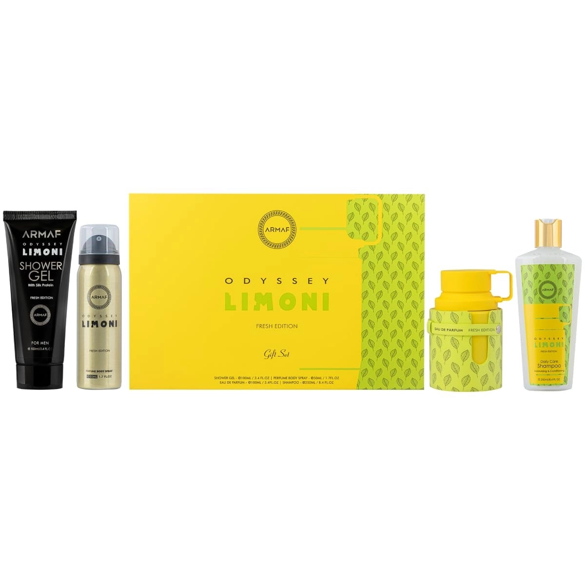 Odyssey Limoni Fresh - Eau De Parfum 4 Pieces Gift Set