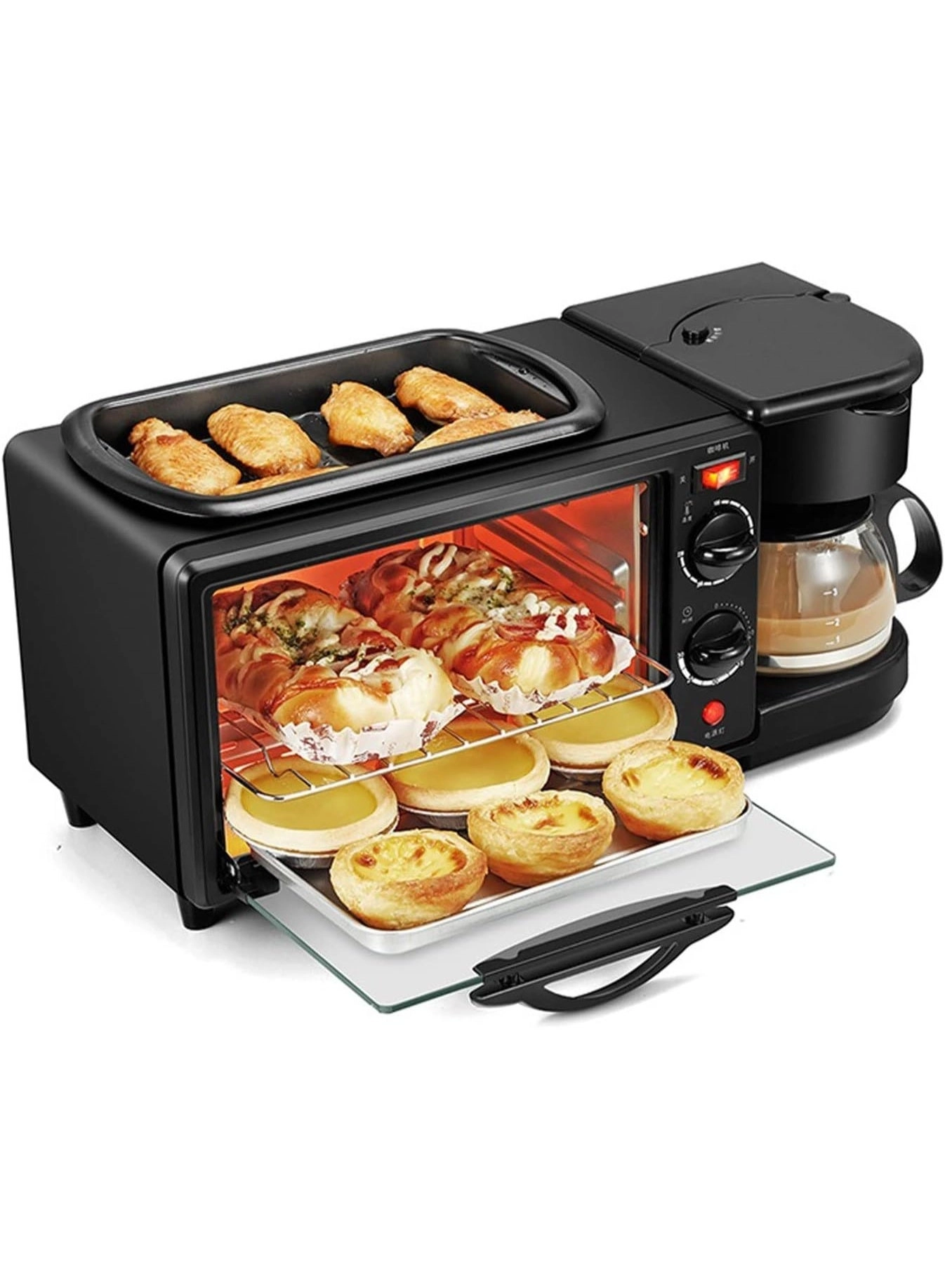 MUNTAQI 3-in-1 Breakfast Maker Machine