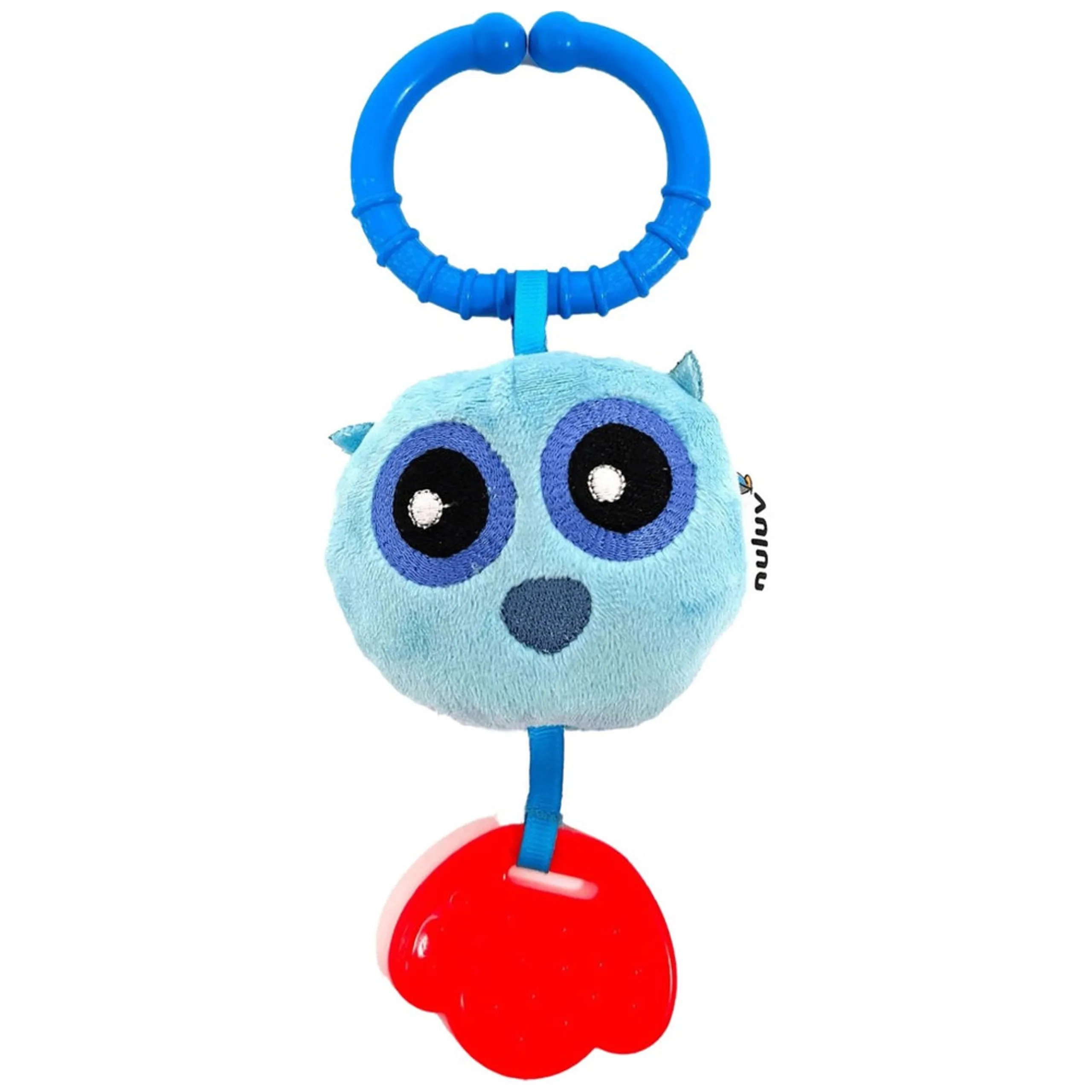 Nuluv Playtime Owl Teether - soft cuddly fabric silicone teething ring
