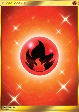 Pokémon Fire Energy 167/147 - 1pcs + Toploader