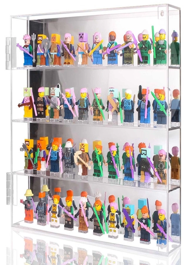 gjkldcvb Acrylic Minifigure Display Case - Clear Mirrored Holds 40 Minifigs