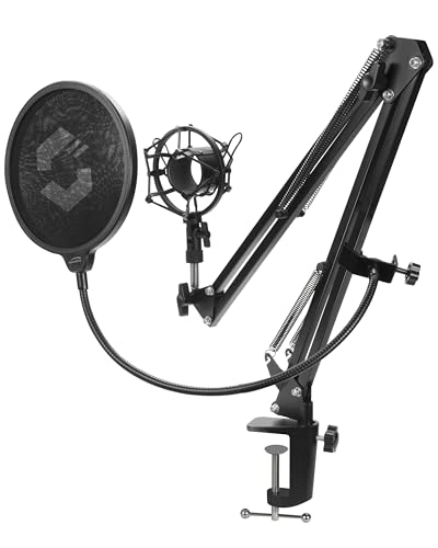 VOLITY - Streaming Accessory Set Adjustable swivel-mount microphone arm Black