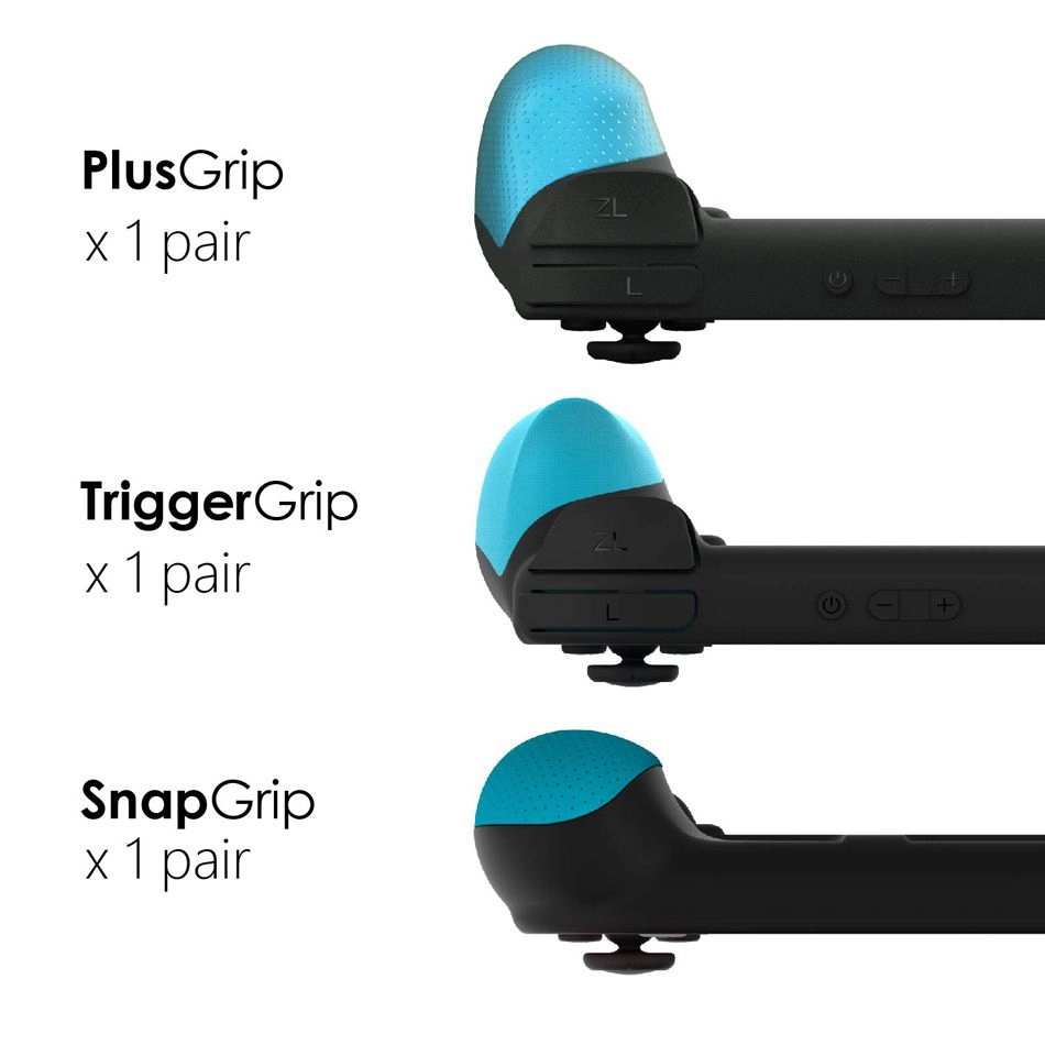 GripCase Body - Neon Blue & Red Switch + SnapGrip + TriggerGrip + PlusGrip