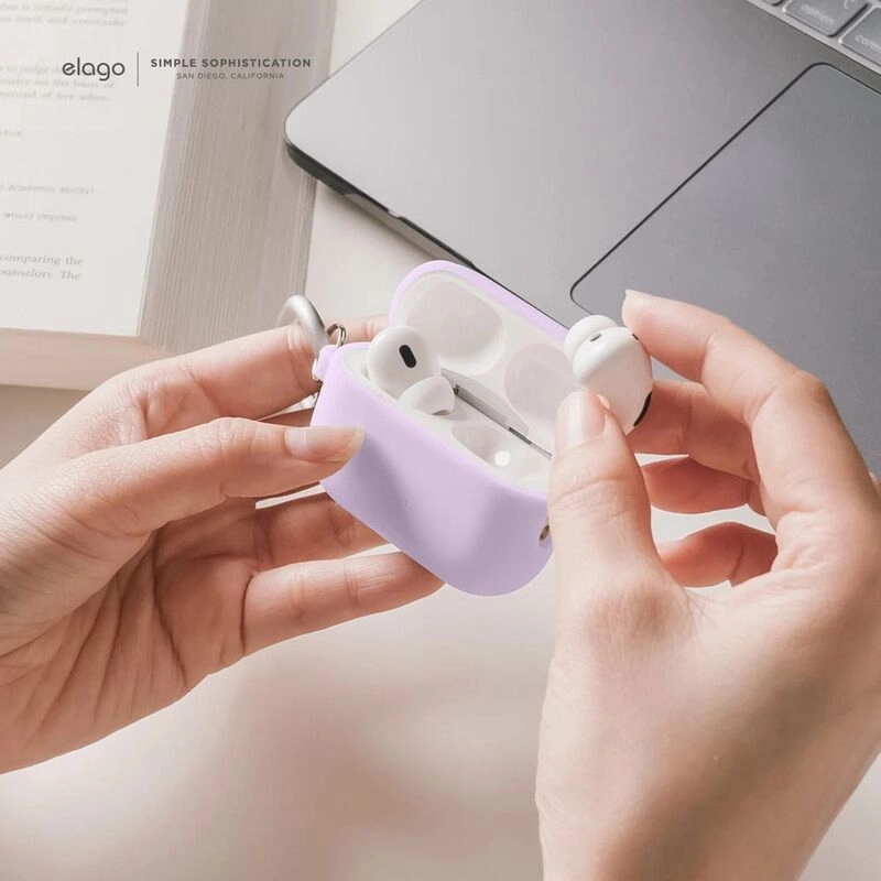 Silicone Hang Case for AirPods Pro 2 - Lavender
