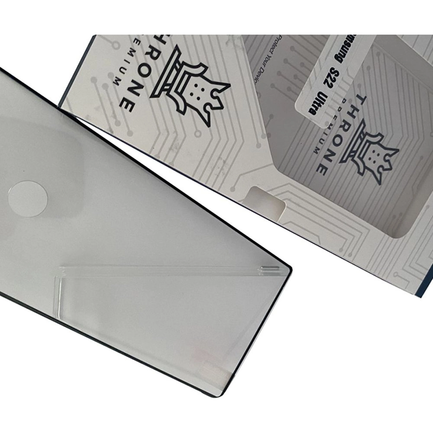 Throne Premium Silicone Back Case with Screen Protector for Samsung Galaxy S22 Ultra