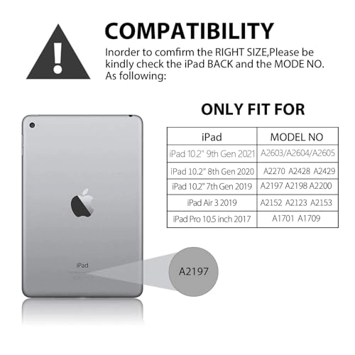 Keyboard Case with Pencil Holder for iPad 9th generation 10.2-inch