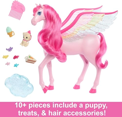 Barbie A Touch of Magic Pegasus - Lights and Sounds 10 Accessories Ages 3+