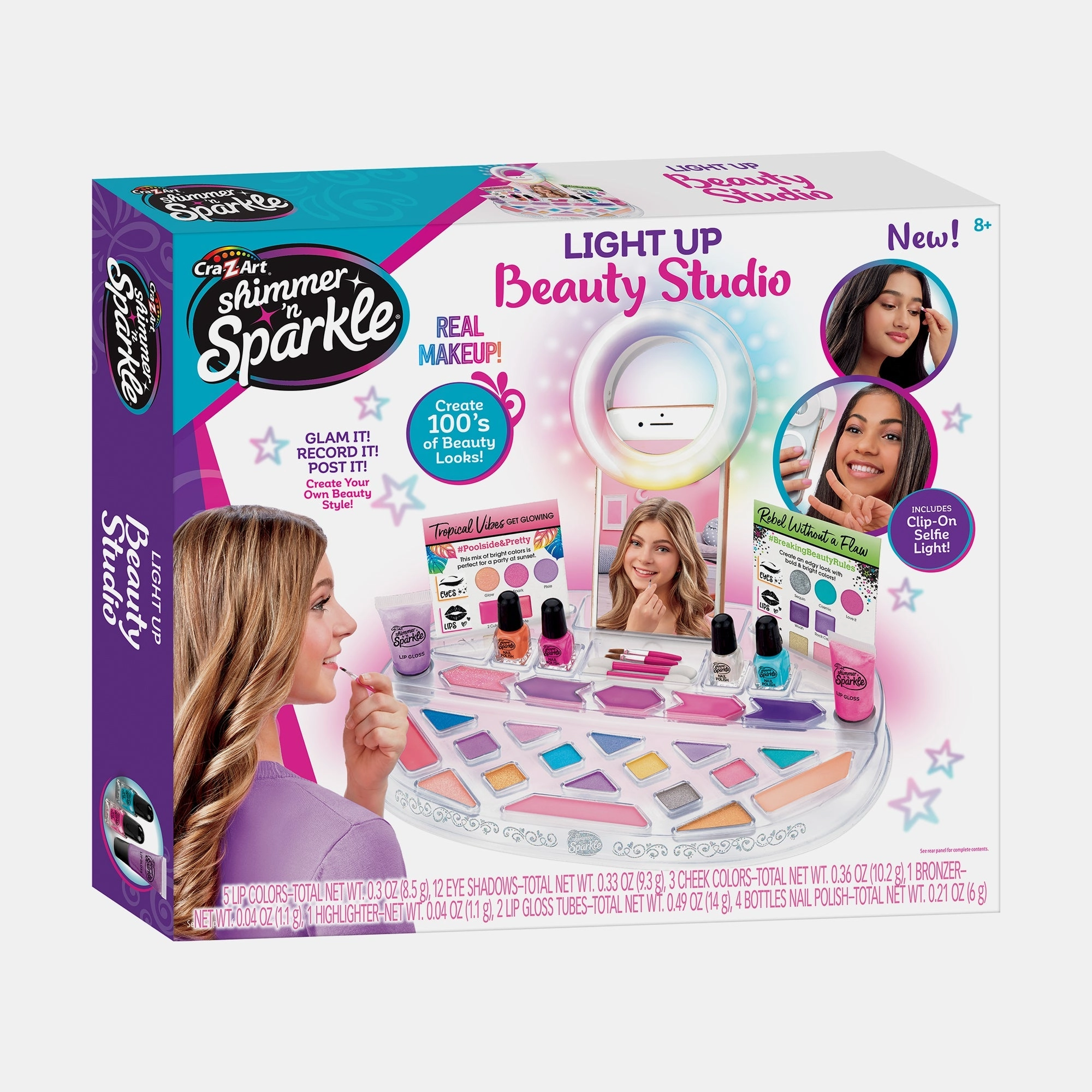 SHIMMER N SPARKLE Light Up Beauty Studio - 8+ years 39 pcs
